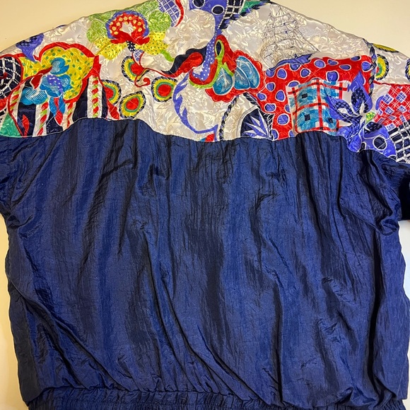 Ava Sport Women’s Windbreaker Jacket Vintage Medium Pockets Y2K Floral - Picture 2 of 8
